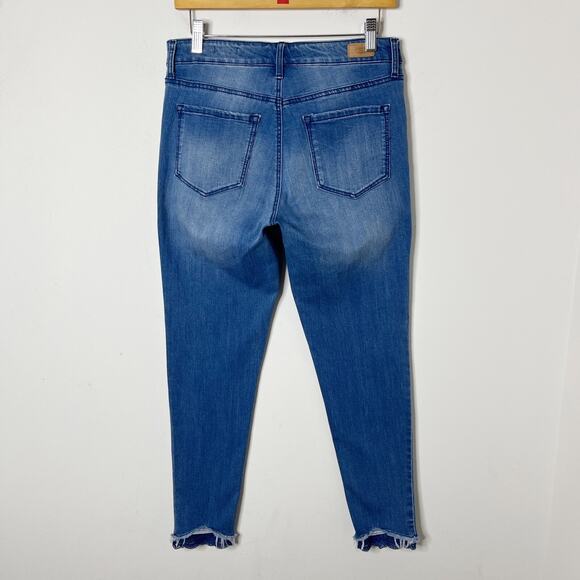 Sofia Vergara Women's Jeans 6 Skinny Ankle Lace Raw Hem Stretch Denim Med Wash - Picture 5 of 10